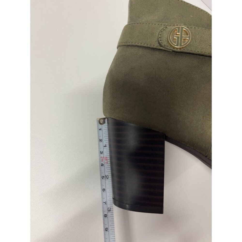 GIANI BERNINI / Artemyssl / Green / Suede /Round Toe / Block Heel / Booties - Picture 10 of 12